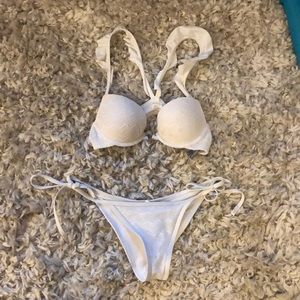 White push up bikini